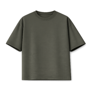 olive green dark oversized plain t shirt